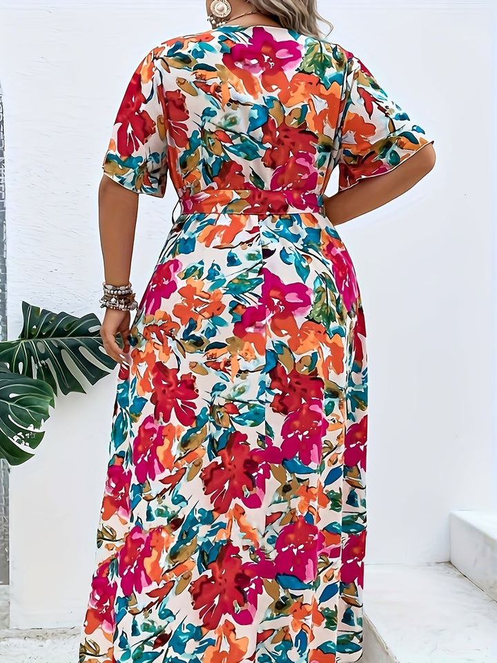 Serenelle - Radiant Floral Wrap Dress