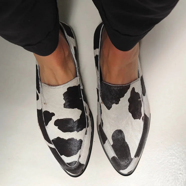 Becca - Cow Printed Shoes
