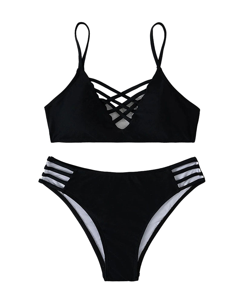 Elicia - Bold Cross-Strap Bikini