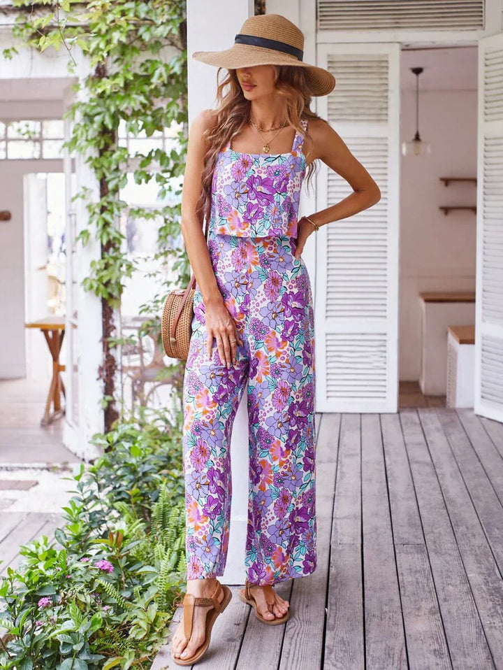 Syla - Floral Wide-leg Jumpsuit