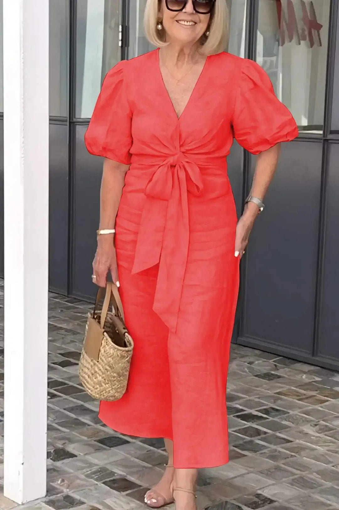 Natasha - Elegant V-Neck Dress