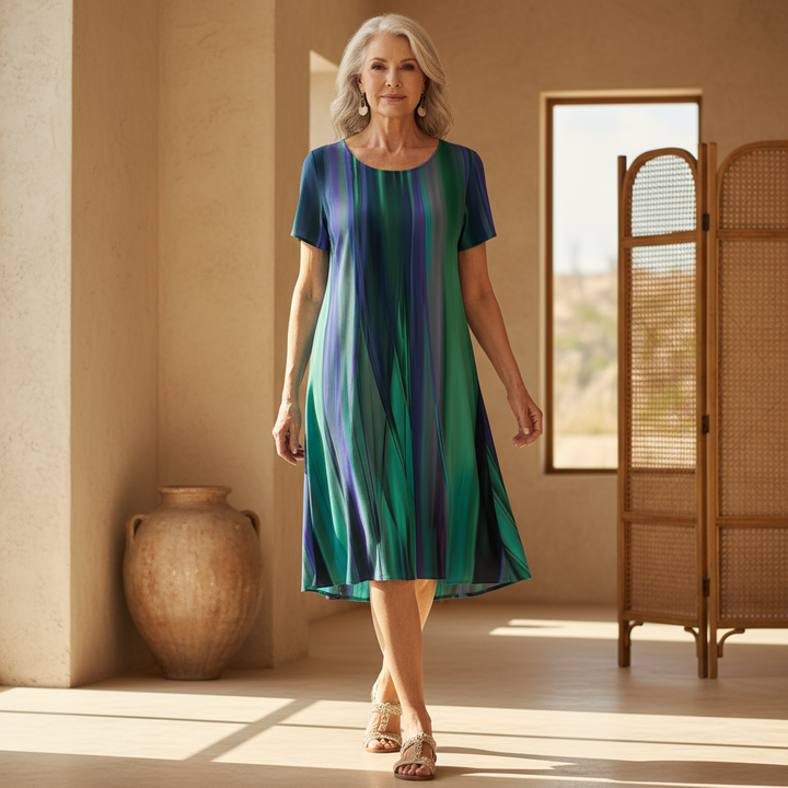 Genna - Casual Boho Gradient Dress