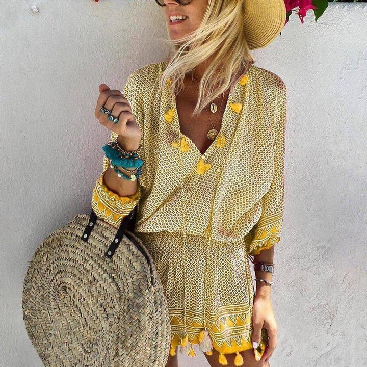 Soleil - Boho Tassel Jumpsuit