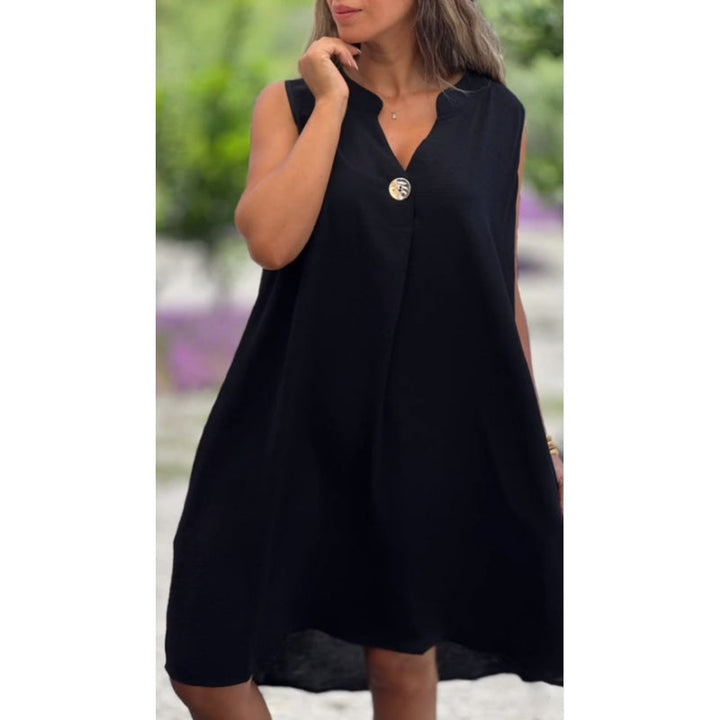 Elsie - Sleeveless V-neck Dress