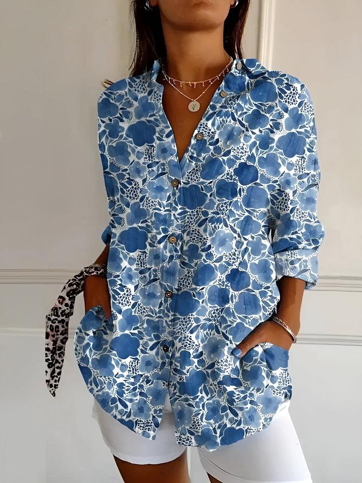 Roseline - Printed Button-Up Shirt